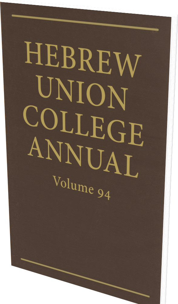 Cover: Hebrew Union College Annual – Volume 94