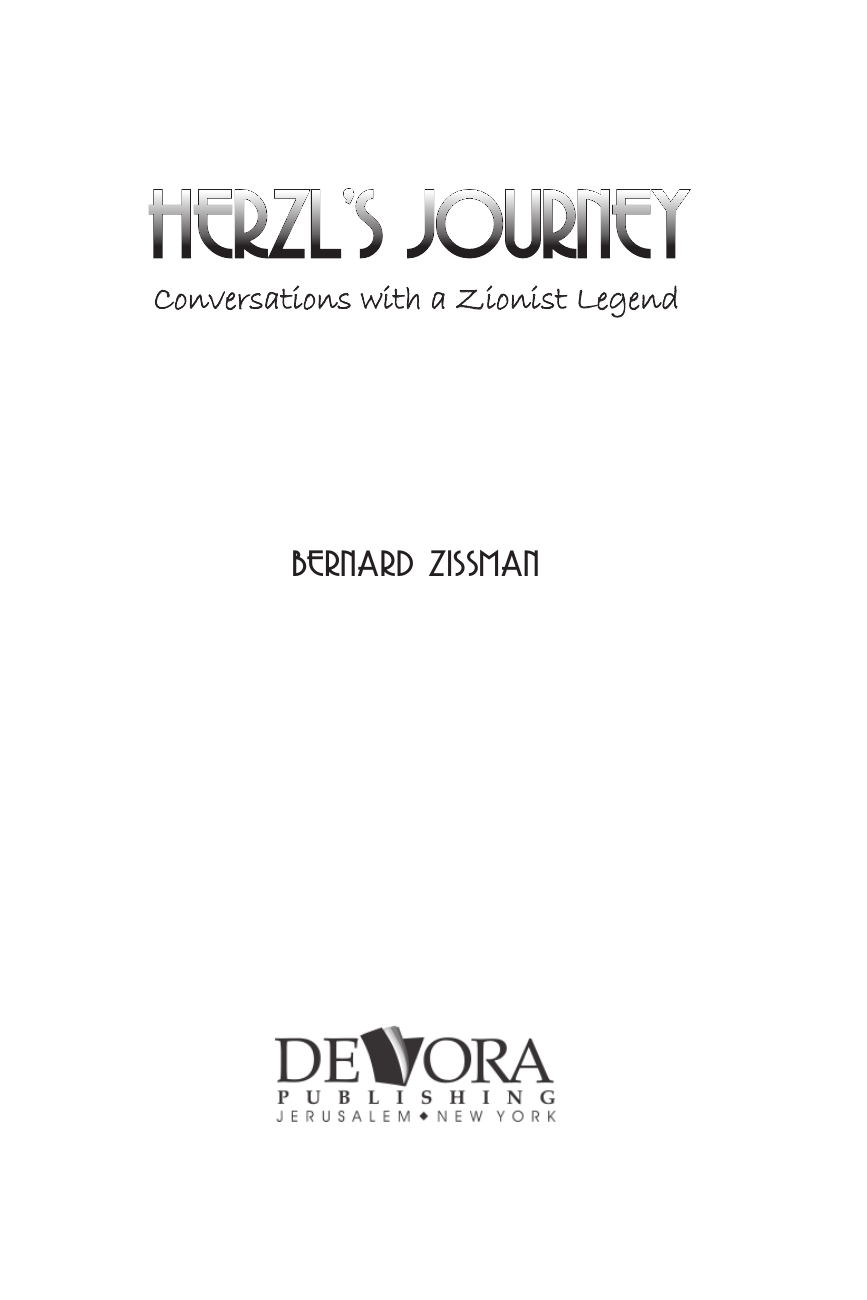 Title page: Herzl’s Journey: Conversations with a Zionist Legend