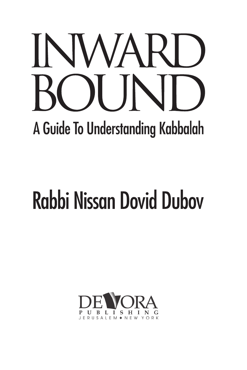 Title page: Inward Bound: A Guide to Understanding Kabbalah