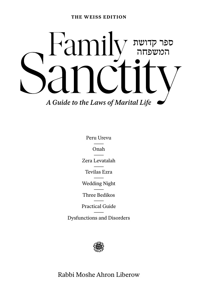 Title page: Family Sanctity: A Guide to the Laws of Marital Life