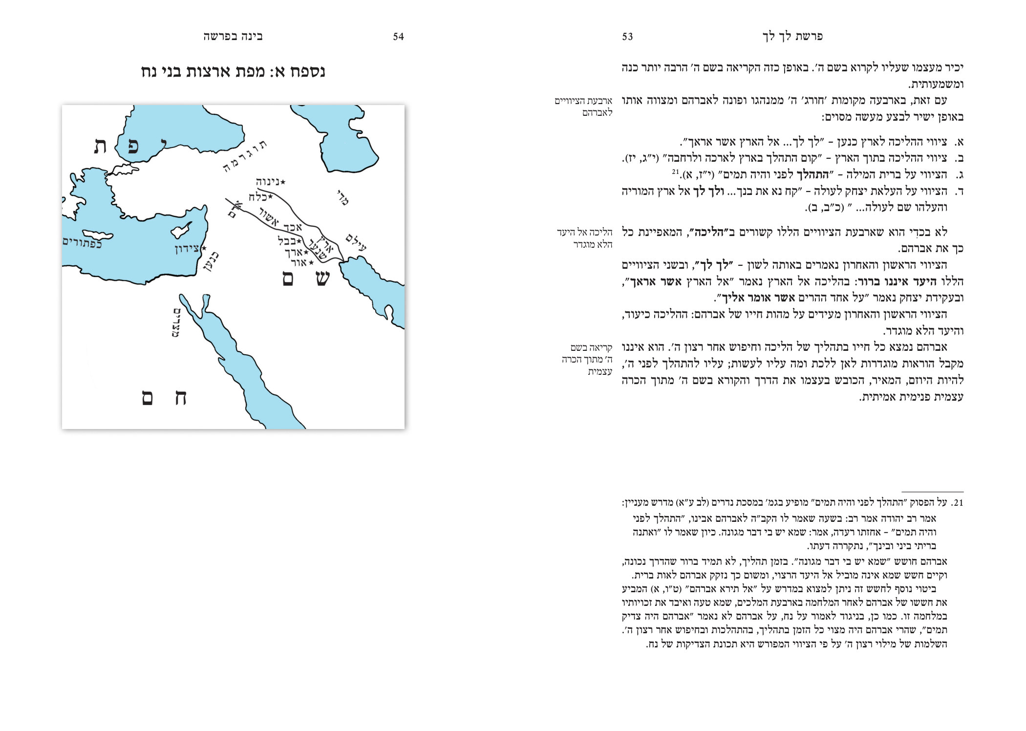 Interior pages: Bina BeParasha – Bereishit and Shemot
