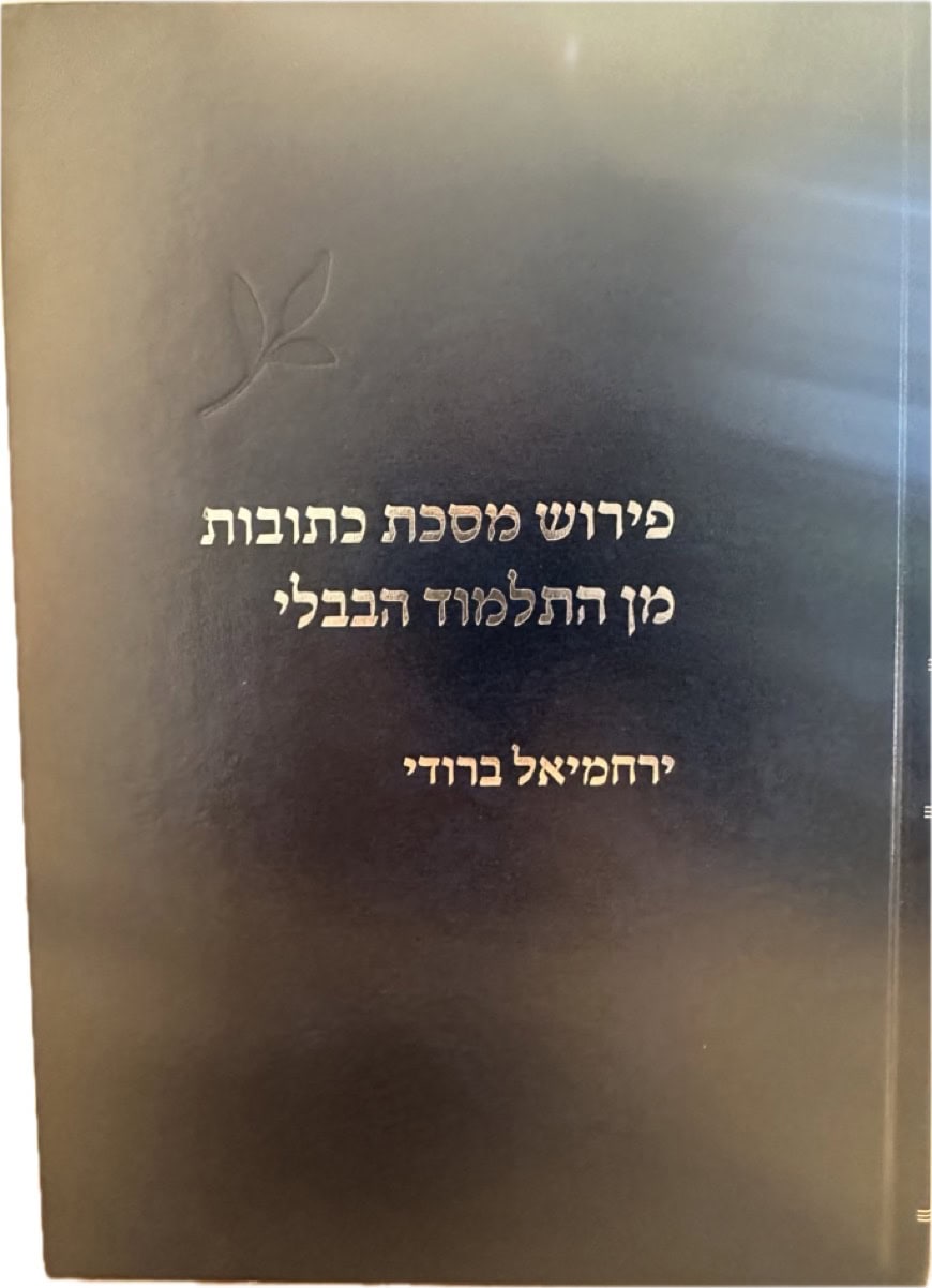Cover: פירוש מסכת כתובות מן התלמוד הבבלי – כרך ראשון